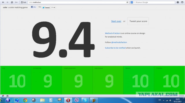 Тест на распознавание цветов