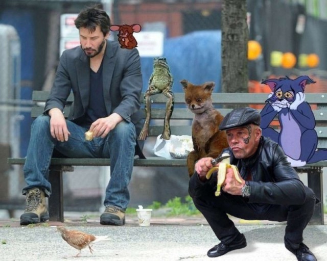 Фотожаба. На кортах и с бананом