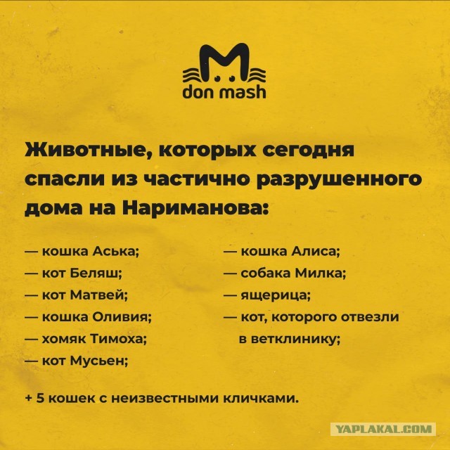 Животные погибнут?