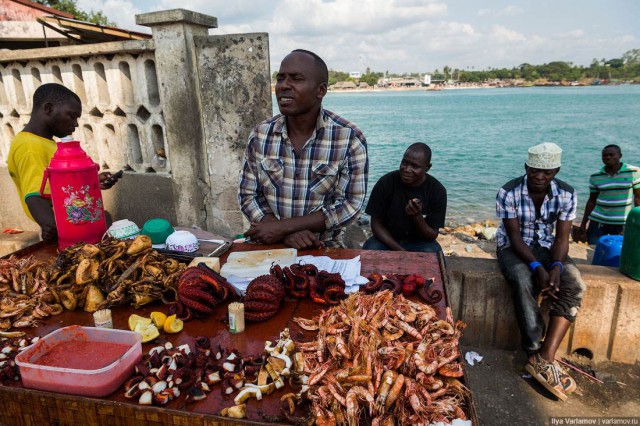 Рыбный рынок в Танзании