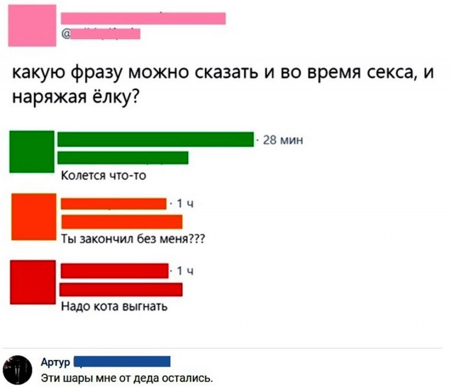 Какую фразу можно сказать и во время секса, и наряжая ёлку?