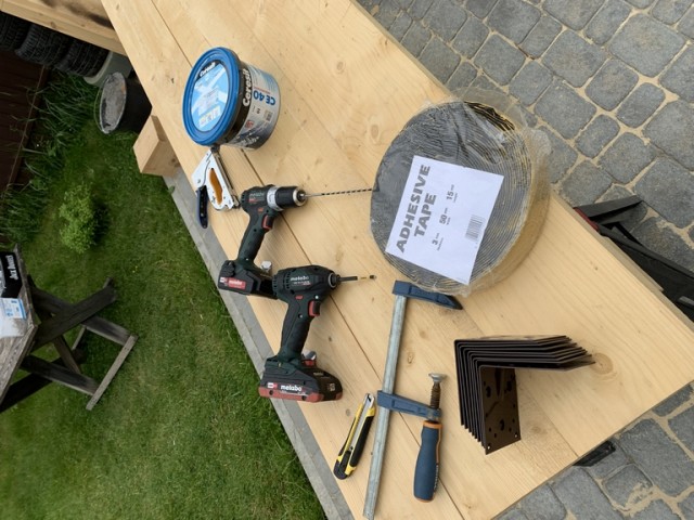 Навес для авто из бруса своими руками