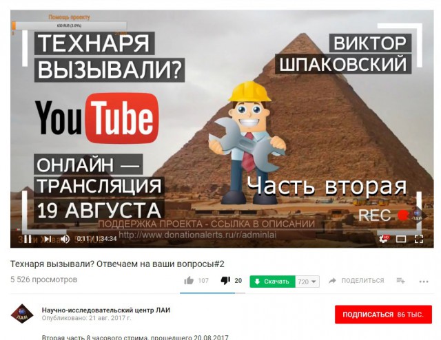 Лаборатория альтернативной истории vs. Египтология
