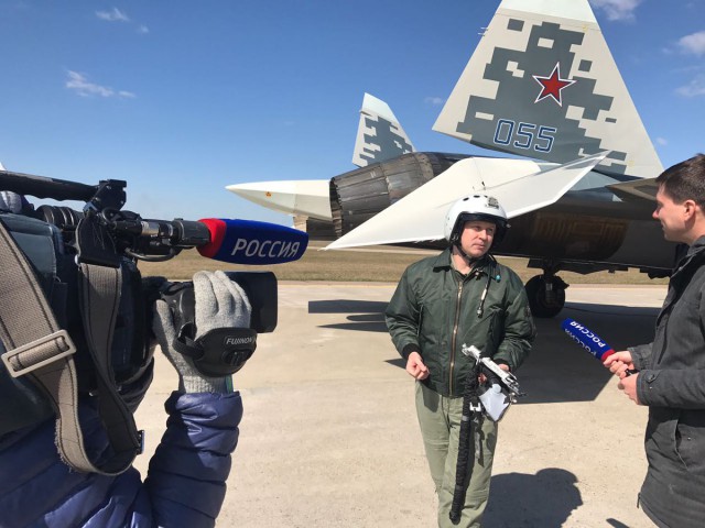 Подготовка Су-57 к параду Победы