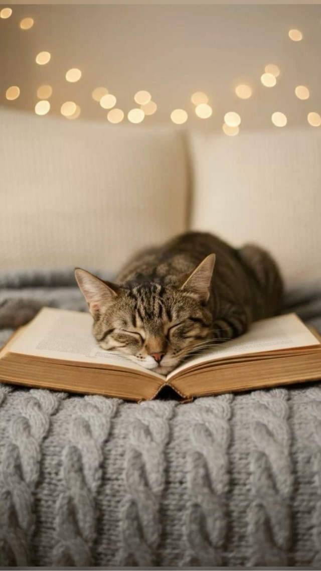 Котики тоже любят читать