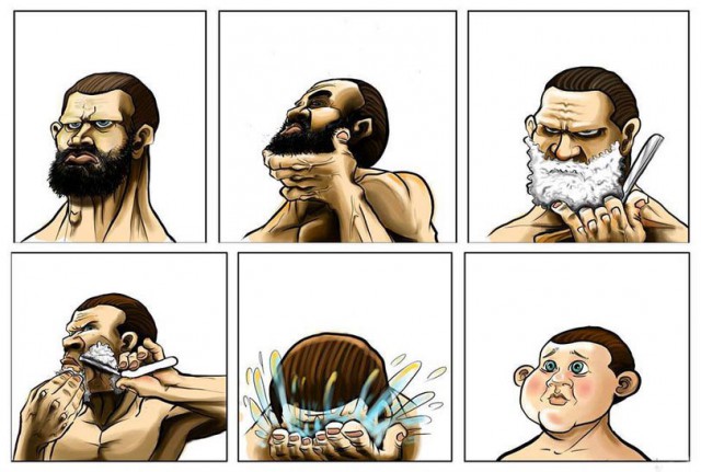 У некоторых бывает после бритья