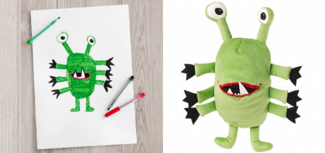IKEA сделала мягкие игрушки по рисункам детей.