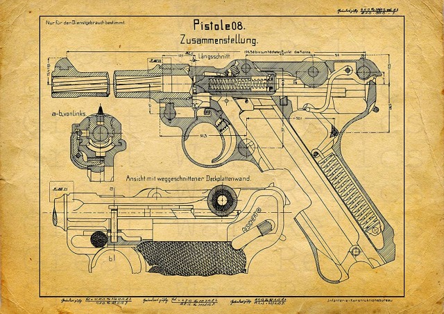 Parabellum и Walther P38 изнутри. Красивых фото в разрезе пост.