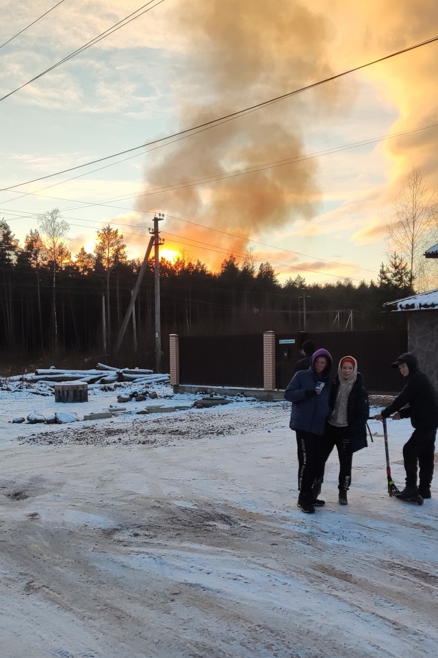 В Ленинградской области взорвался газопровод. Пламя видно из Петербурга