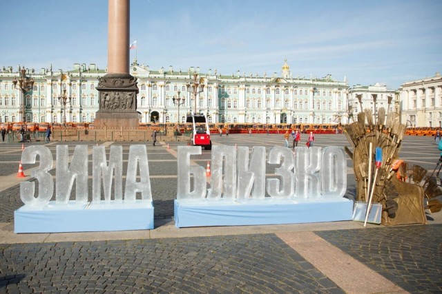Зима в Санкт-Петербург опять пришла внезапно