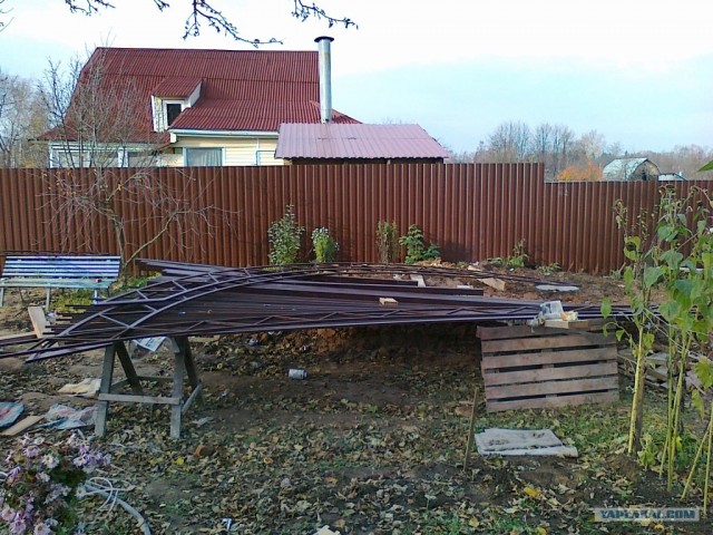 Как собираются навесы под машины