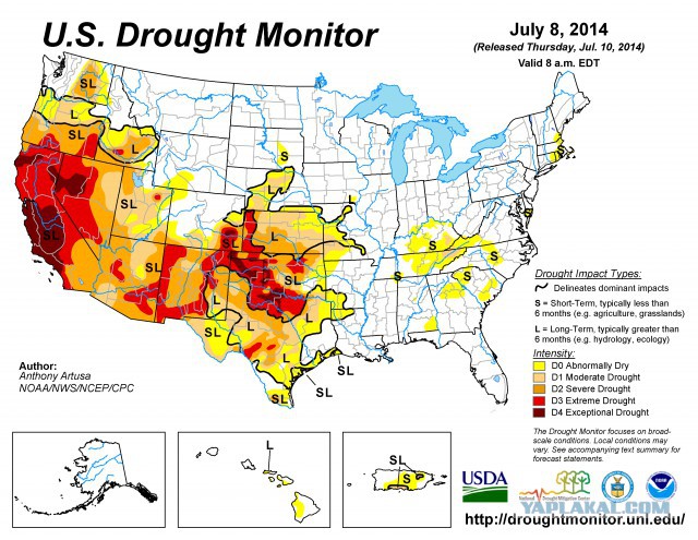 США: Признаки того, что эпическая засуха становитс
