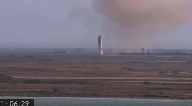 Полёт испытательного прототипа корабля Starship SN10