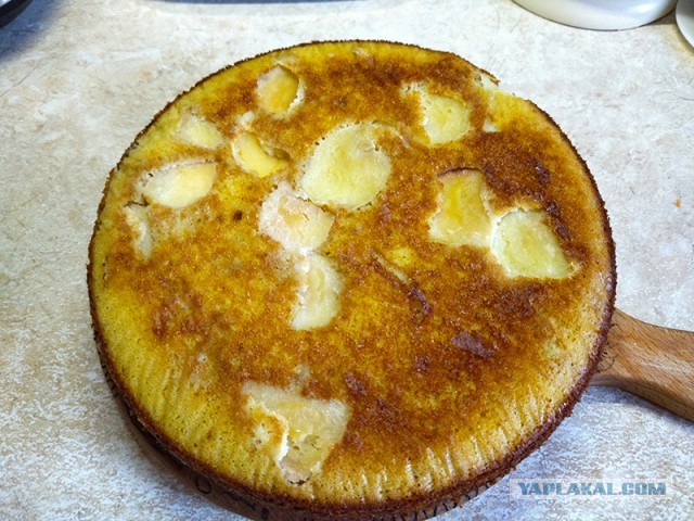 Пироги для чайников 4. Шарлотка из кукурузной муки.