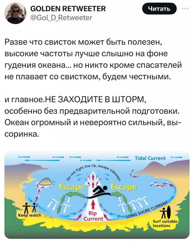 Что делать, если вас унесло в море