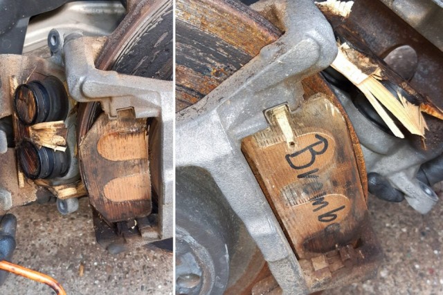 Водитель надеялся приобрести роскошный автомобиль в отличном состоянии, но обнаружил тормозные колодки из дерева