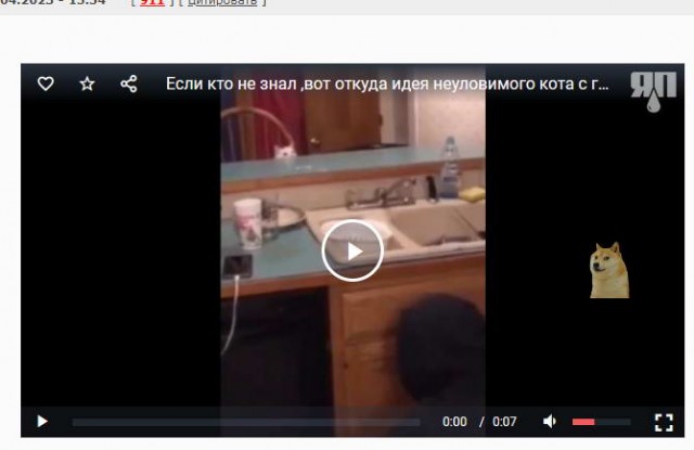 Если кто не знал, вот откуда идея неуловимого кота с главной ЯПа