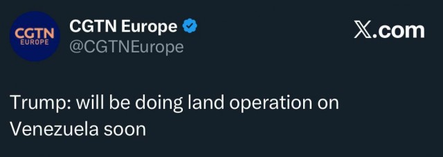 Трамп:Скоро будет проведена наземная операция в Венесуэле.