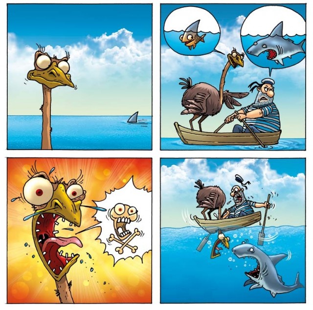 Комикс про страуса