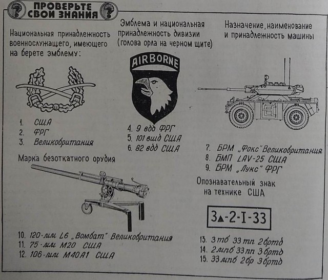 Тест из 12 частей на уровне офицера Советской Армии