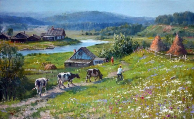 Летом в деревне