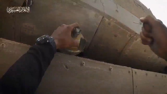 Подрыв израильского танка