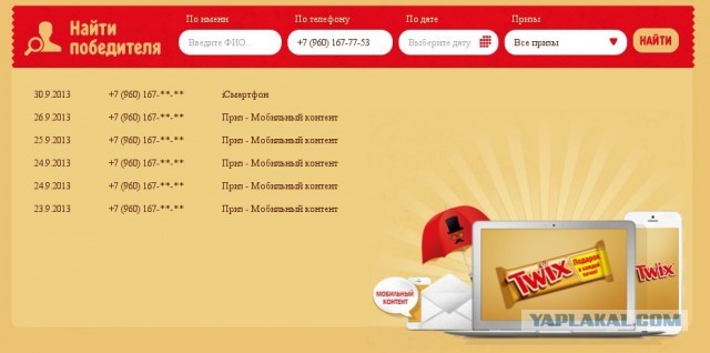 Как меня собирается кидануть Twix