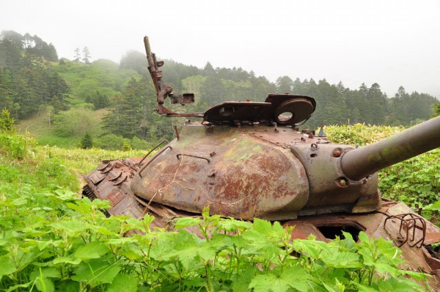 Танки острова Шикотан. Курилы, мыс «Край света»