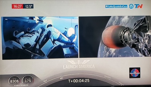 Прямая трансляция повторного запуска SpaceX Crew Demo-2