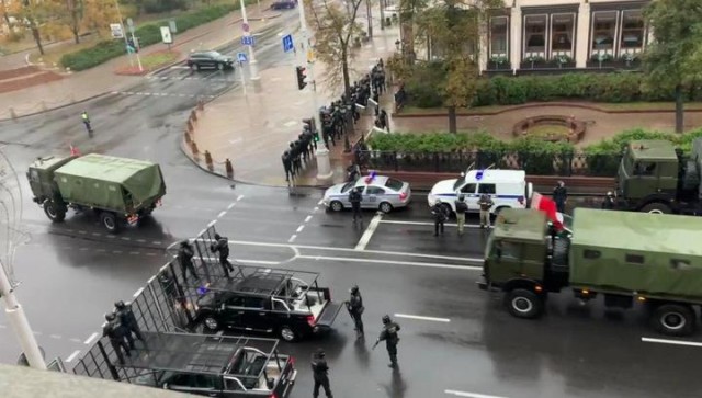 В Минске начались задержания протестующих