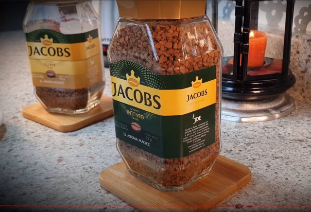 Этикетка Кофе JACOBS, купленного в магазине Мексики