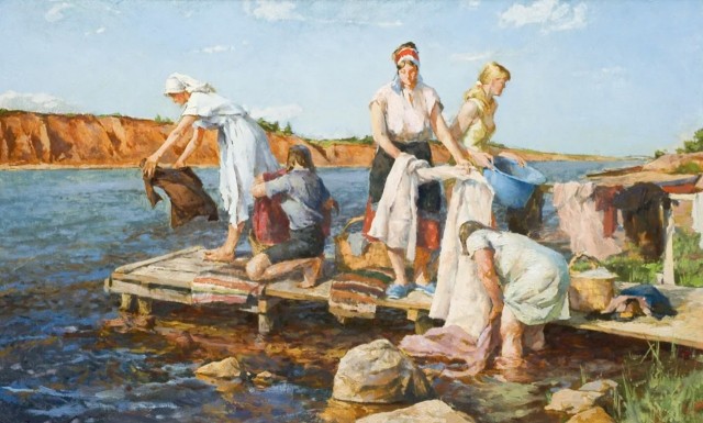 "Стирала она..."