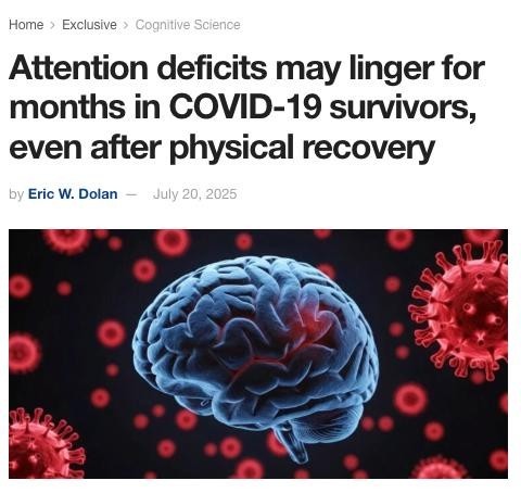 Даже после физического выздоровления от COVID-19 у многих пациентов сохраняются проблемы с вниманием