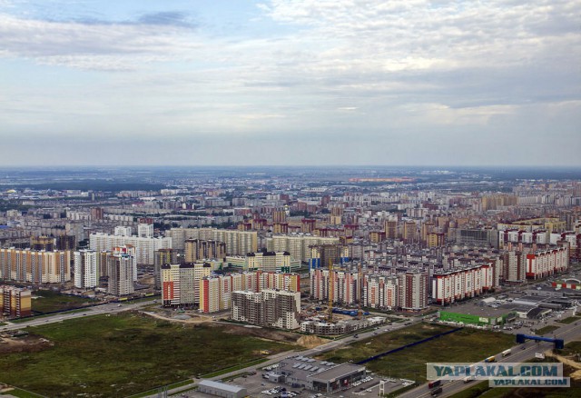 Зимняя Тюмень с высоты