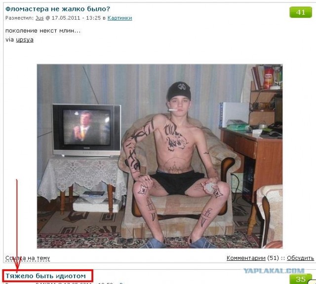 Фломастера не жалко было?