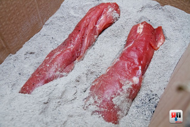 Мясо вяленое в золе