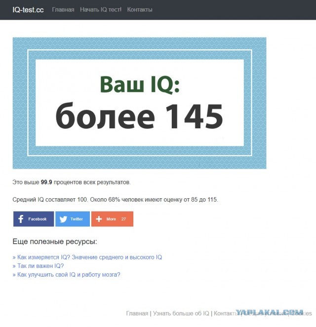 А какой у Вас IQ?