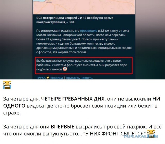 Видео уничтоженных Леопарда и Бредли