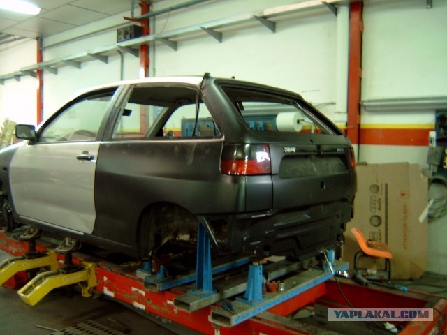 Ремонт автомобиля со сложным перекосом.