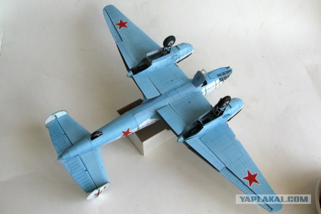 Пе-3. Модель самолета из бумаги