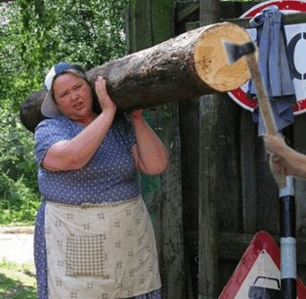 фотожаба: с бревном