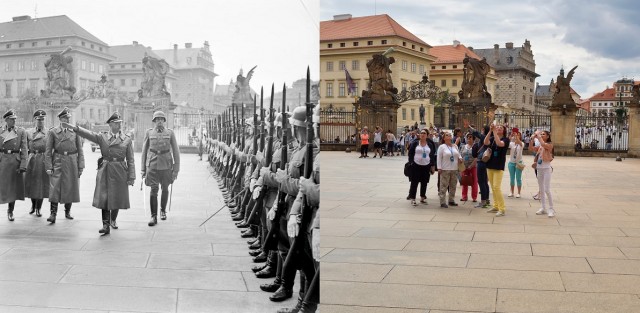 Фотографии оккупированной нацистами Праги: тогда и сегодня