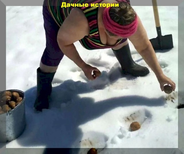 Откопав машину, норильчанин вручную прокладывает ей дорогу со двора. Доброе утро!