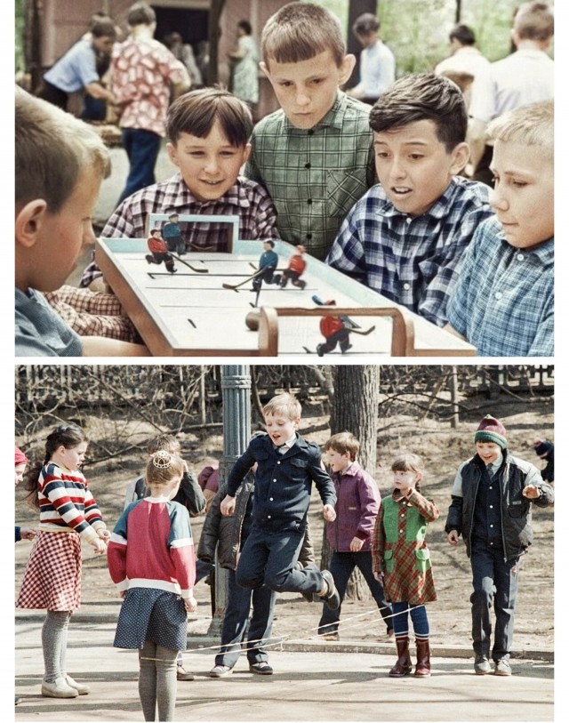 А сейчас вы видите детей, играющих во дворе?