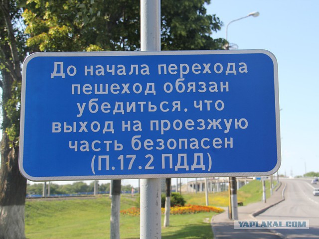 Ну и зачем по сторонам смотреть, подумал пешеход