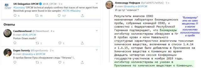 В ОЗХО подтвердили наличие «Новичка» в анализах Навального