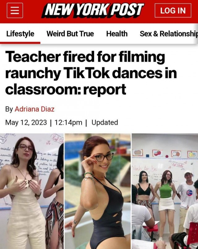 Кончились танцы: учительницу уволили за съемку непристойных танцев для TikTok в классе