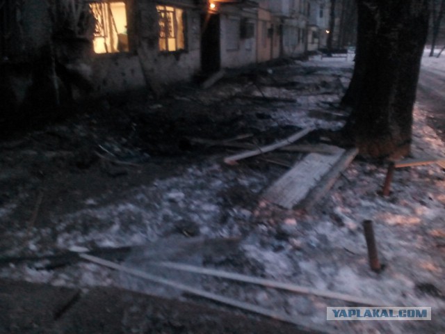 Обстрел Донецка 19.01.2015