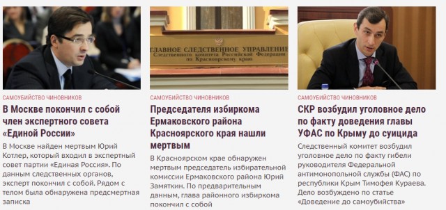 Таинственная гибель чиновников