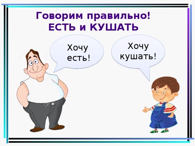Вопрос: какой глагол вы употребляете - "кушать" или "есть"?